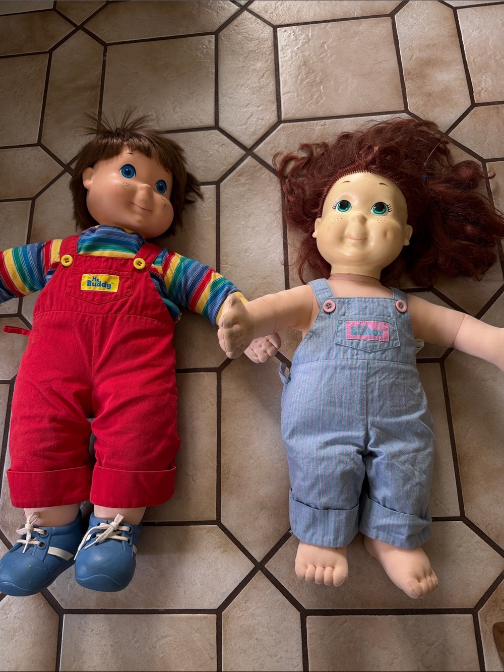 My Buddy doll and Kid Sister dolls vintage toys